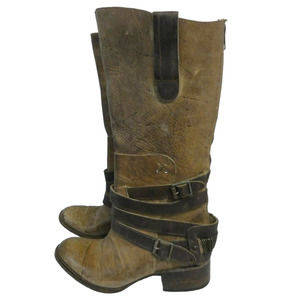 FREE BIRD DAKOTA LEATHER RIDING MOTORCYCLE WOMEN'S BOOTS sz 7